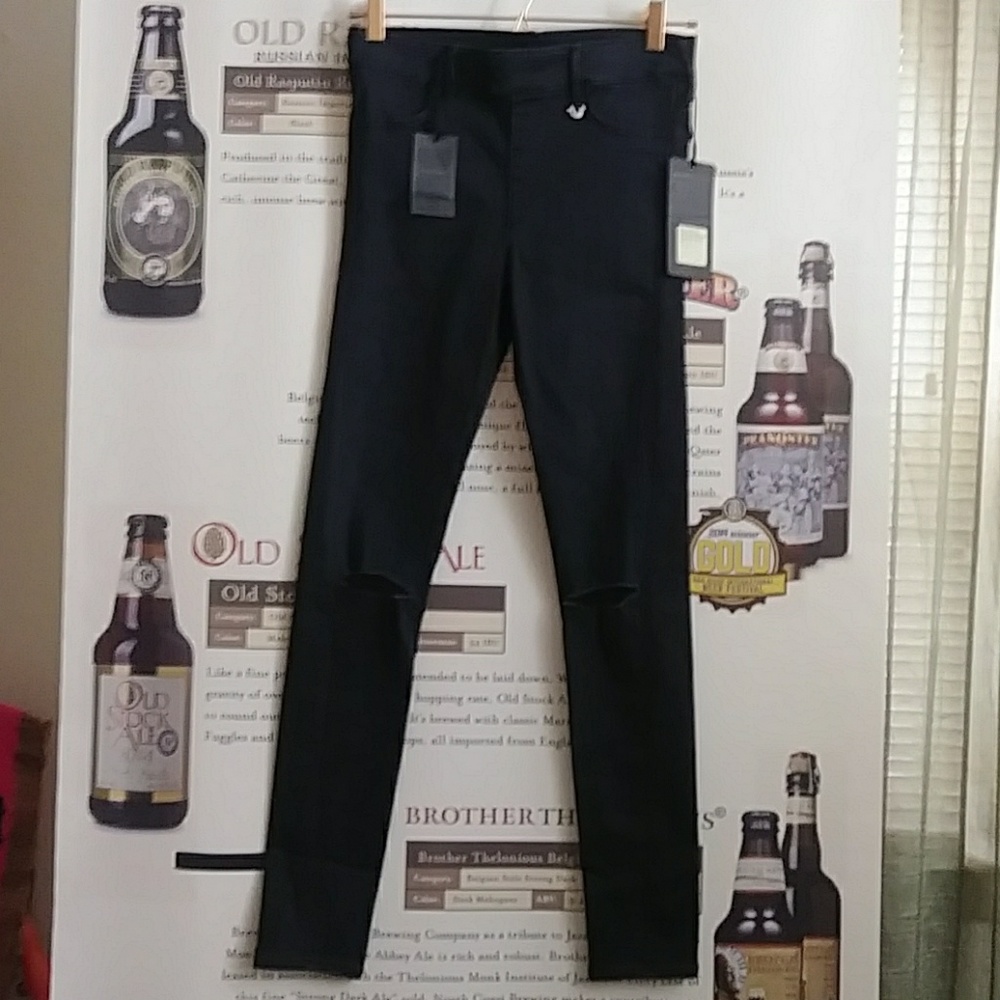Runway high waist ripped jeans leggings S/P